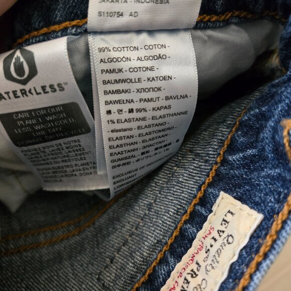 Levi's 501 Mid Thigh Cutoff Jean Shorts Salsa Middle 28 - Picture 5 of 6